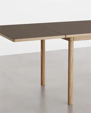 WB Manufaktur - Tillægsplade 50x90cm til ESSENTIAL spiseborde med egetræsstel - Espresso